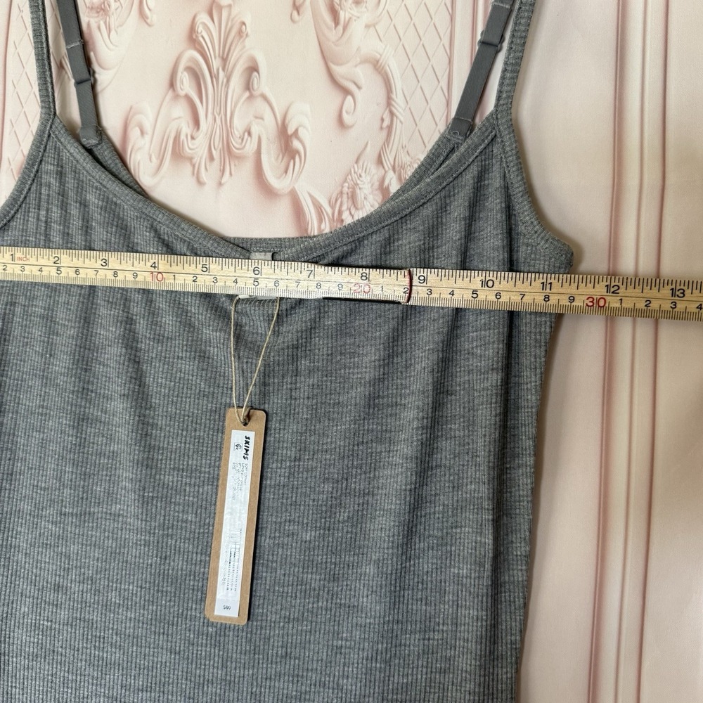 Skims Soft Lounge Long Slip Dress Sleeveles Heather Grey Size Small NWT $80 - Picture 6 of 10
